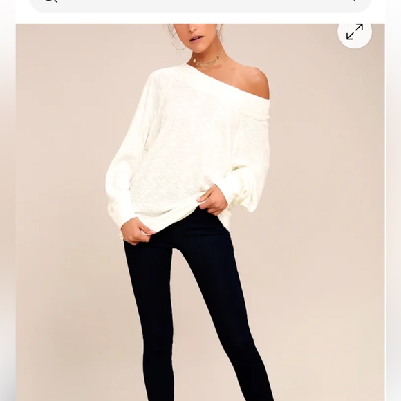 We The Free Palisades Off-the-Shoulder Top in Ivory Size Small EUC Retail $68 - Picture 4 of 7